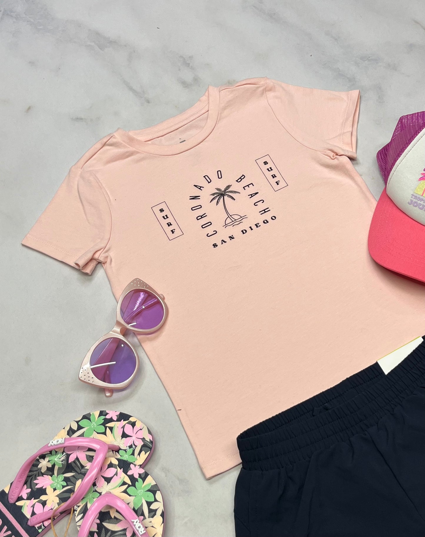🌴 Manche courte : rose fait 5-6 ans fille Tag neuf !