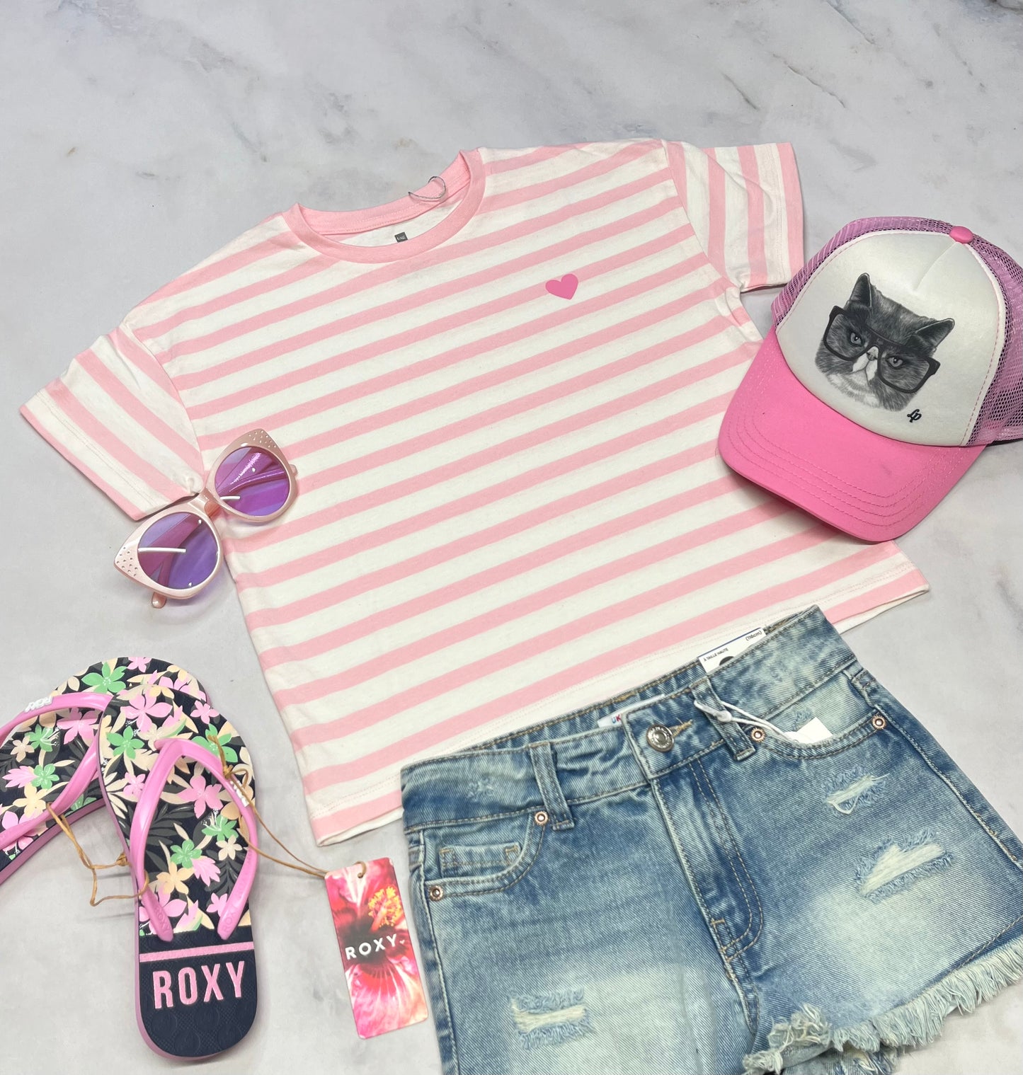 🌸 T-Shirt : 6 ans fille look over size tendance neuf !