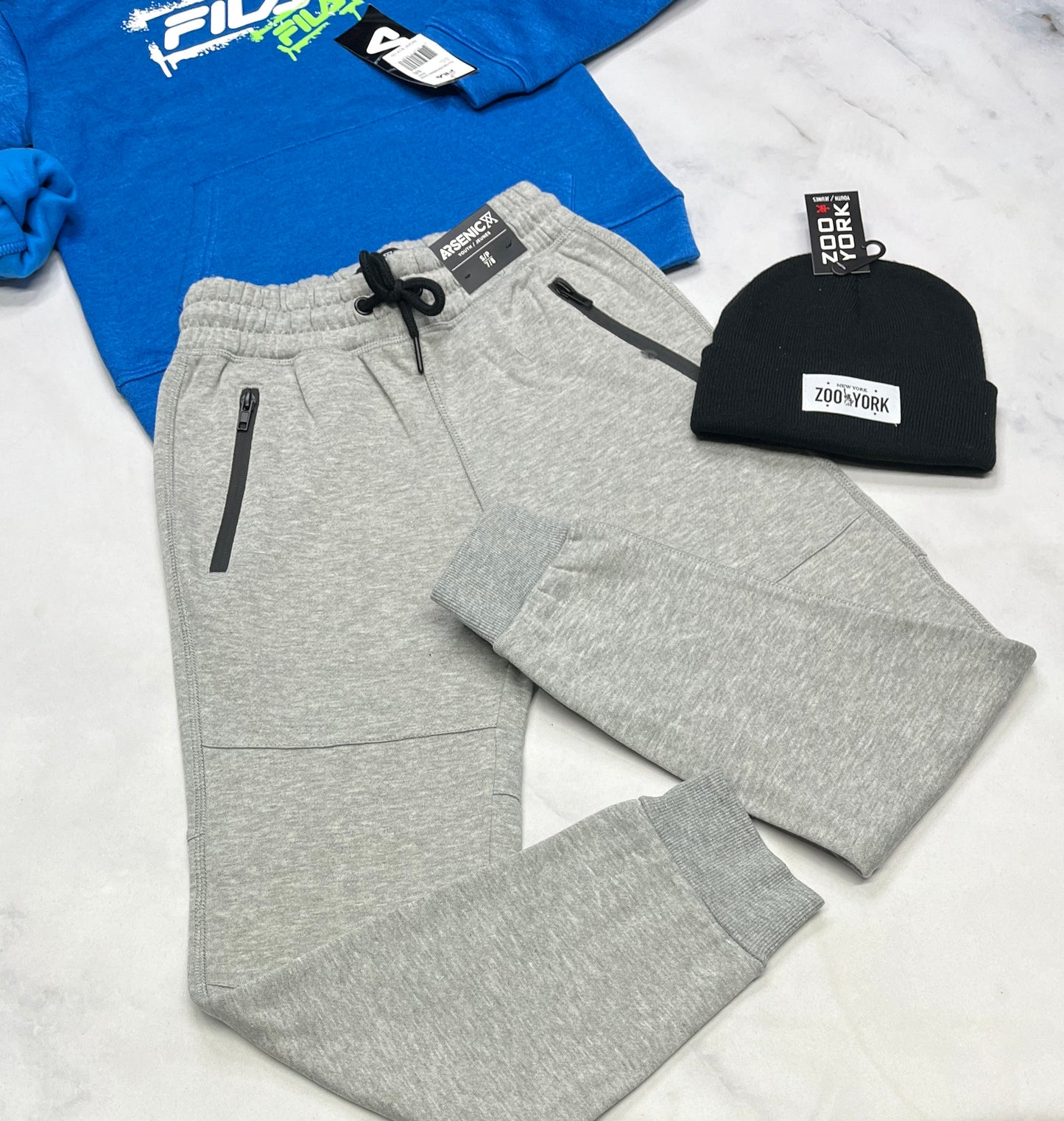 ❄️ Jogger Arsenic : Zip aux poches neuf ! 7-8 + 8 ans garçon .