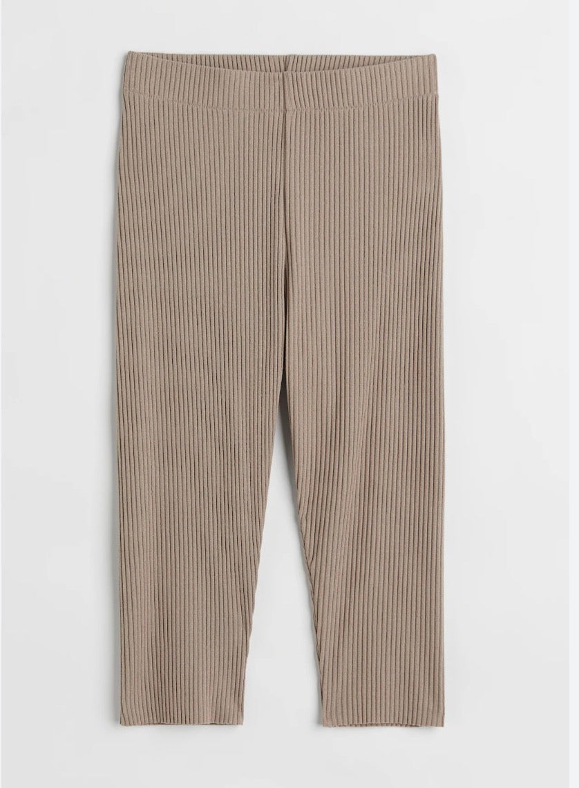 ☀️ Cuissard Taupe : texturé en haut du genoux . Stretch taille haute qualité ++ M/ femme neuf !