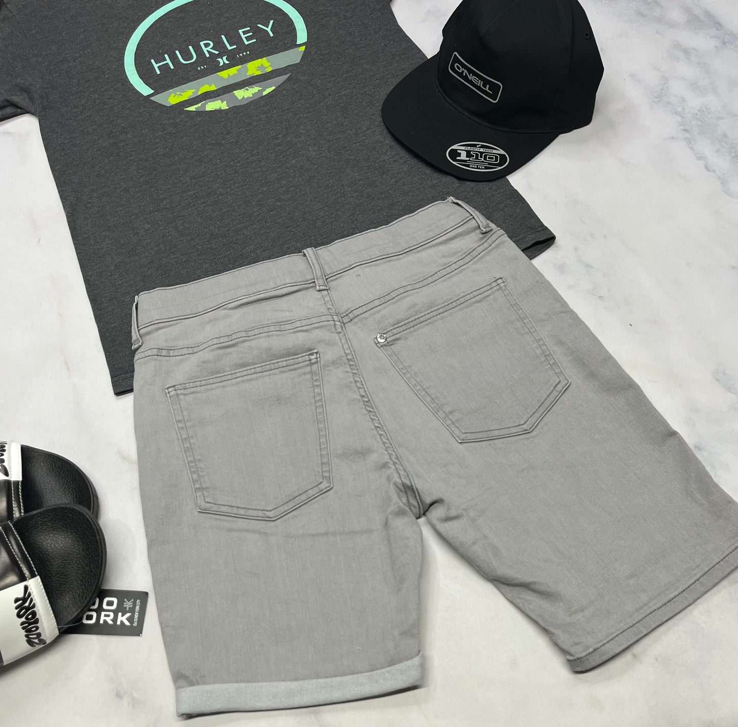 🌿 Bermuda : jeans ultra mou et stretch + 12-13 ans garçon neuf !