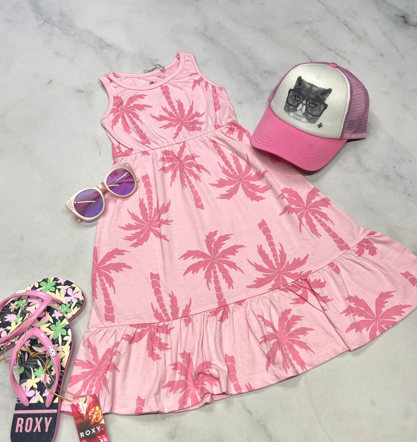 🌴 Robe : rose Tag 5 ans fille neuve .