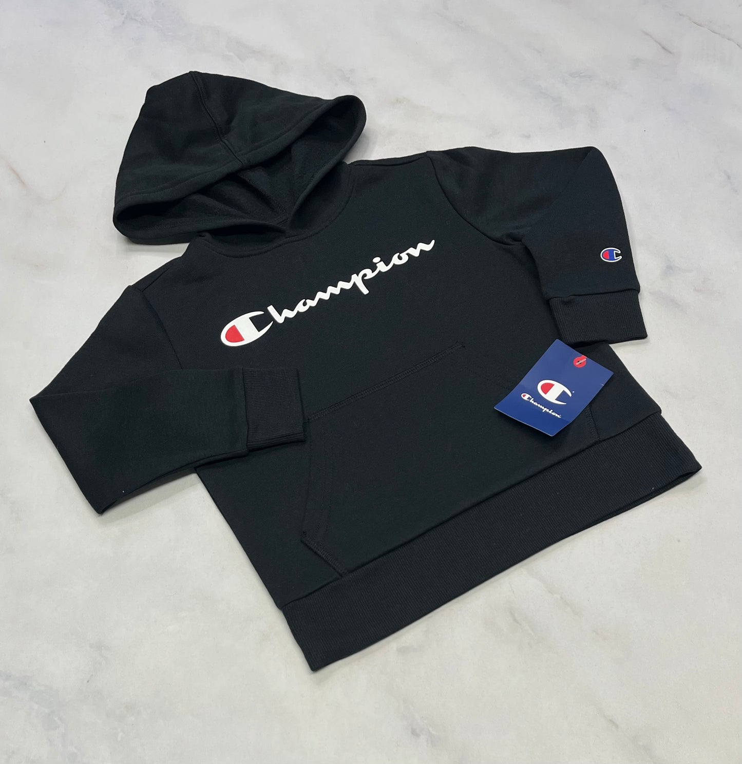 Champion : Cagoule outé noir 4-5 ans neuve .