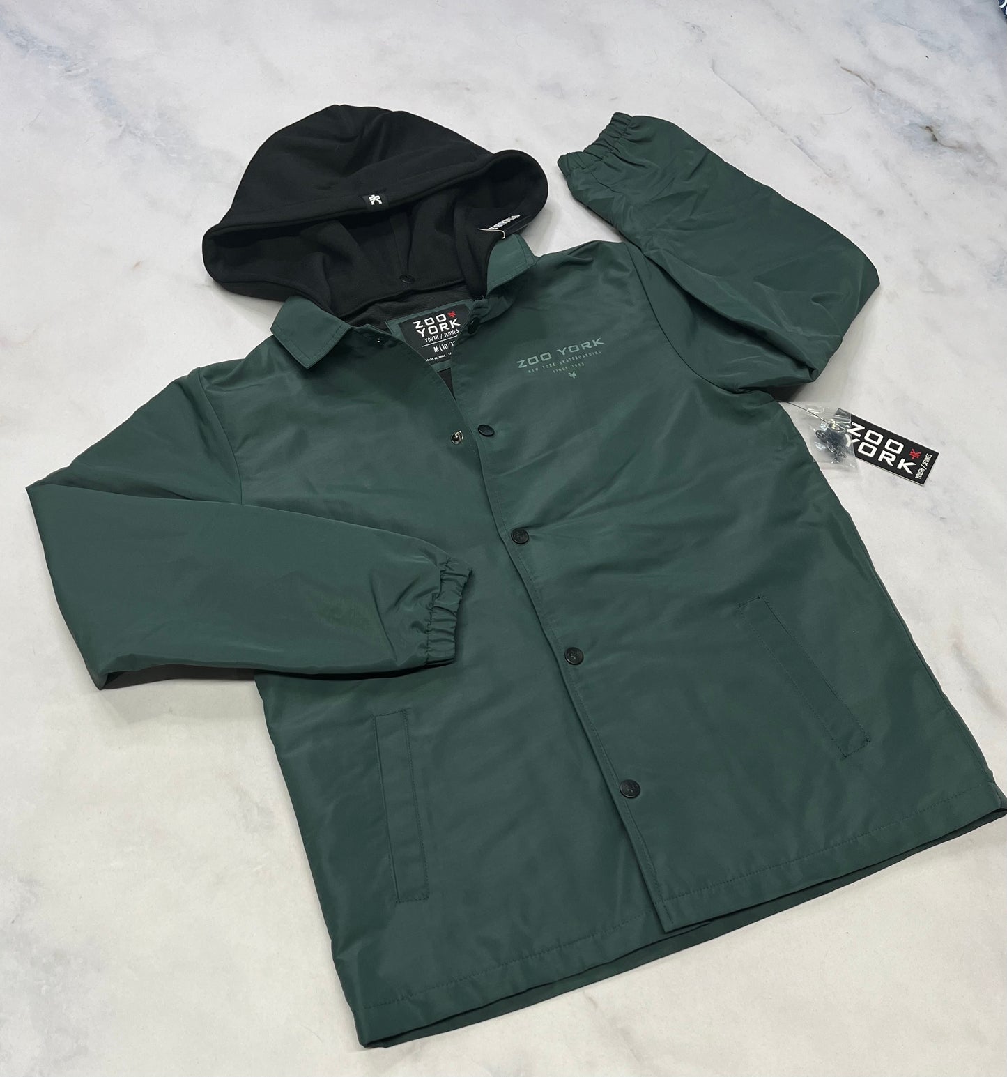 Manteau : Zoo York mi saison doublure intégré capuchon amovible neuf !10-12 ans
