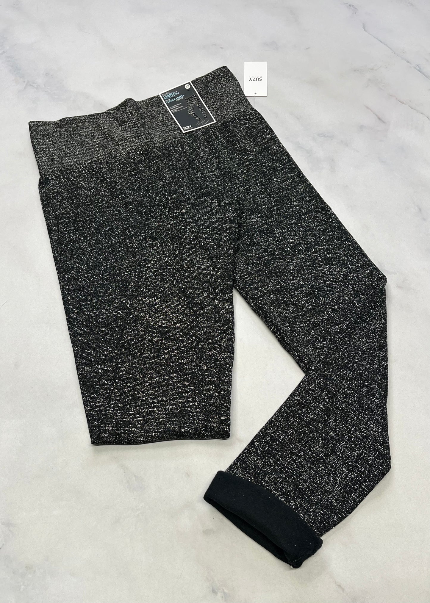 Legging SUZIE brillant : doubbler en micro polar doux fait L/ femme neuf!