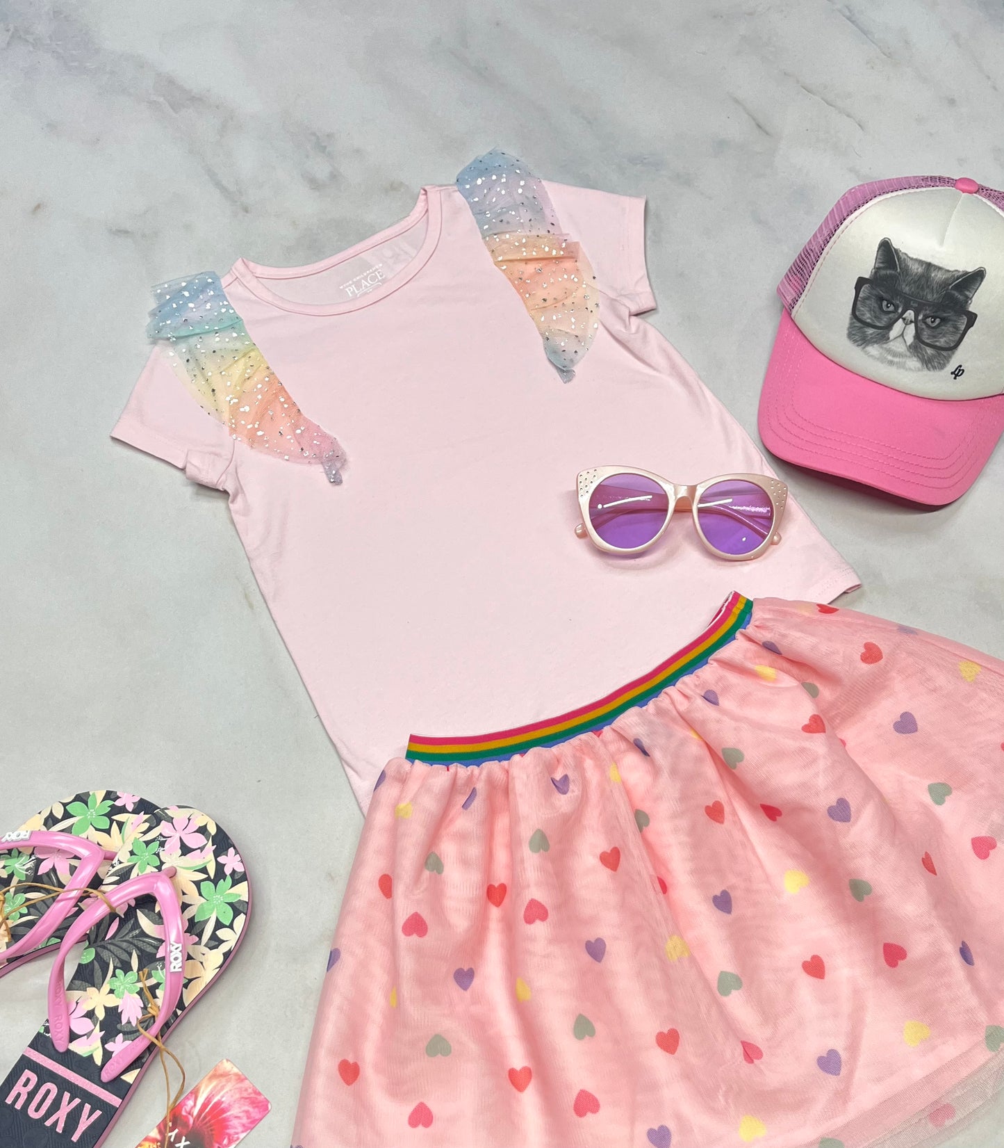 đ Manche courte rose : avec froufrou brillant aux Ă©paules . 5 ans fille neuf !