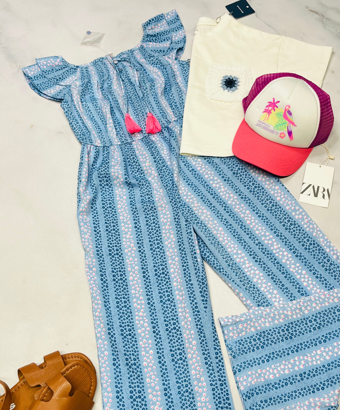 🩵 1 pièce : pantalon long tissu souple léger qui ne décolore pas . 8(7-8 ans fille ) neuf !