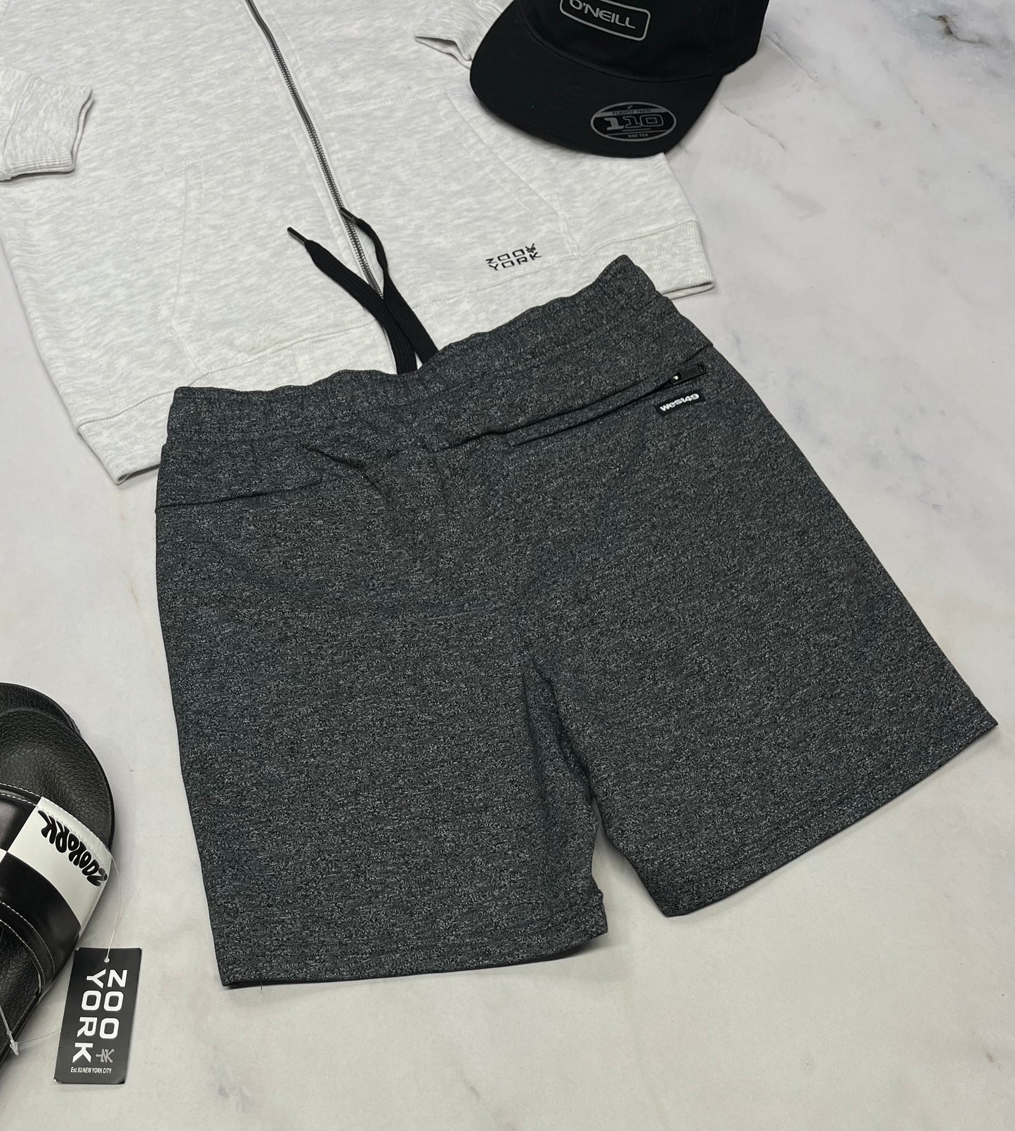 🌴 Short West : 14 ans garçon zip aux poches . Neuf ! ( charcoal / noir) .
