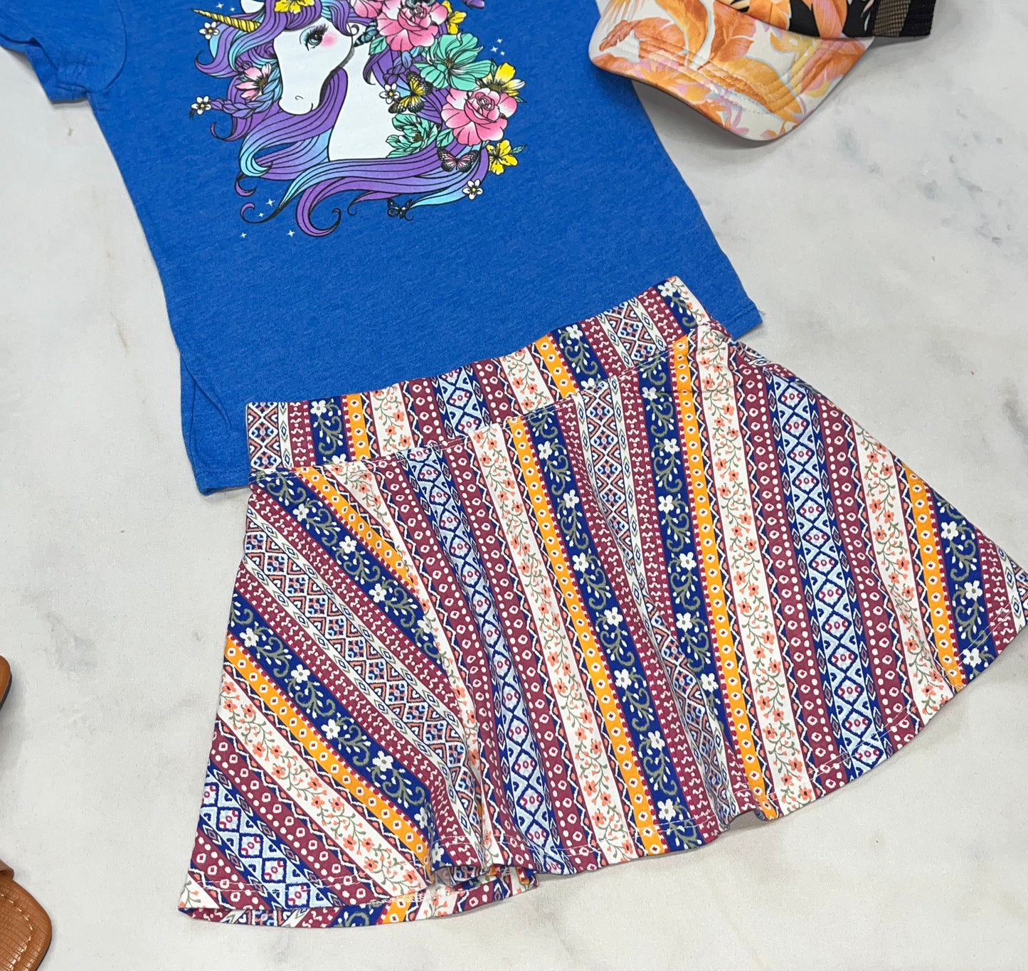 💙 Jupe : avec short intégré 5-6 ans fille neuve.