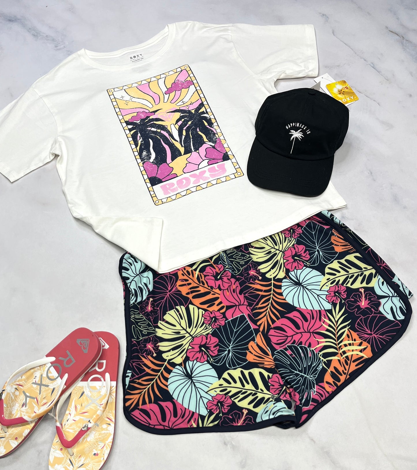 🌿 T-Shirt : ROXY 16 ans fille over size . Neuf !