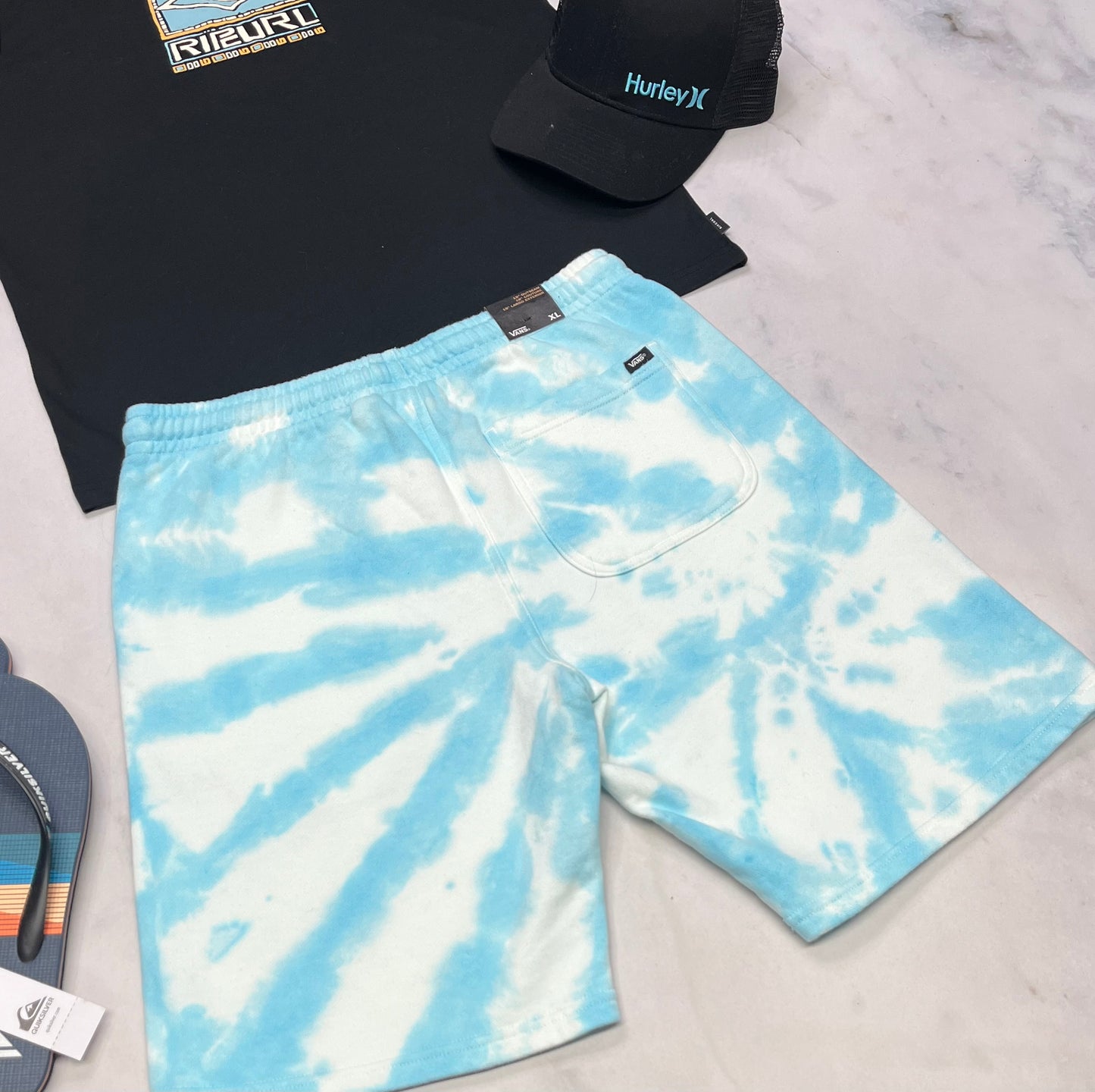 🌴 Bermuda : VANS en ouaté look tie dye 16 ans coupe confo neuf !