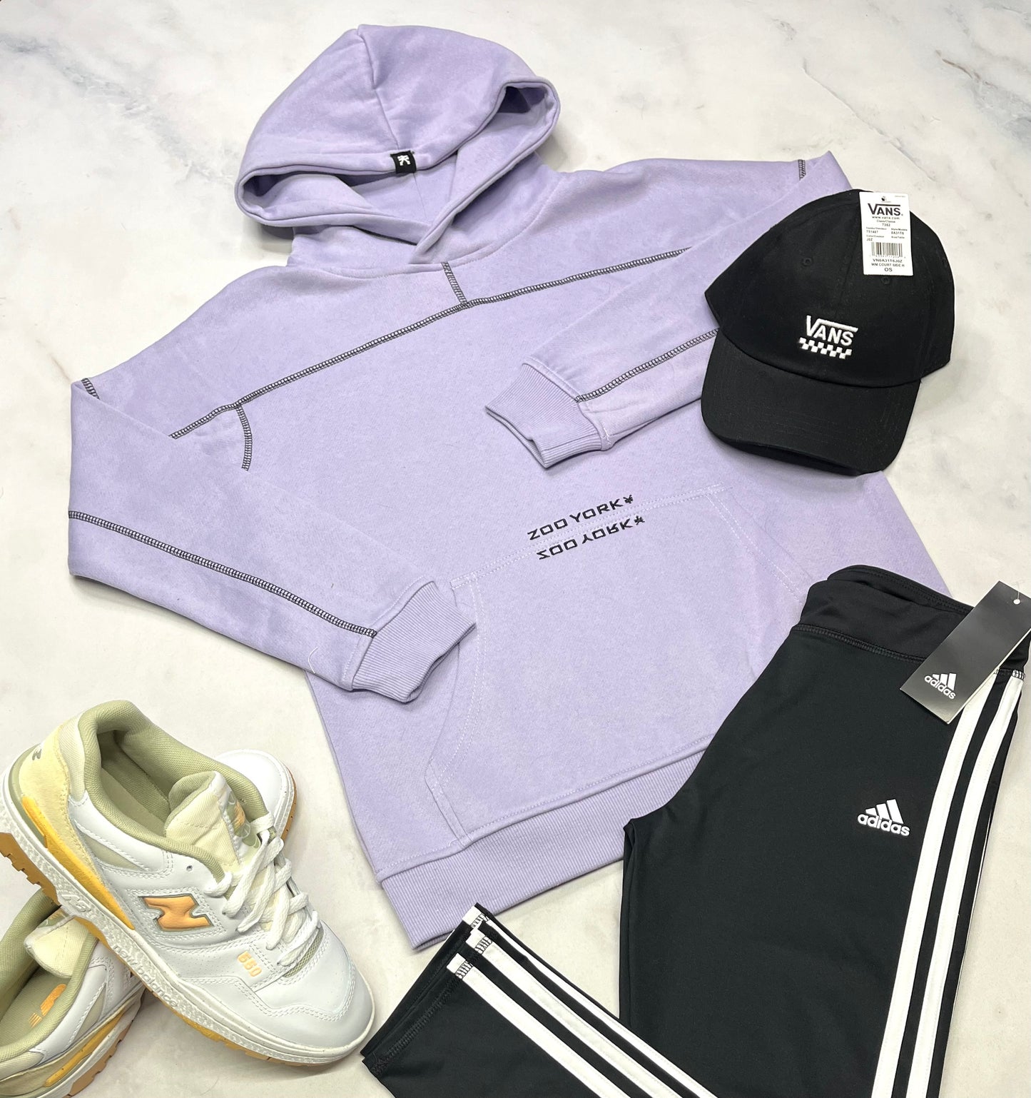 đ€© Cagoule Zoo York : Lilas en doux ouatĂ© intĂ©rieur neuve. 14-16 ans fille coupe confo .