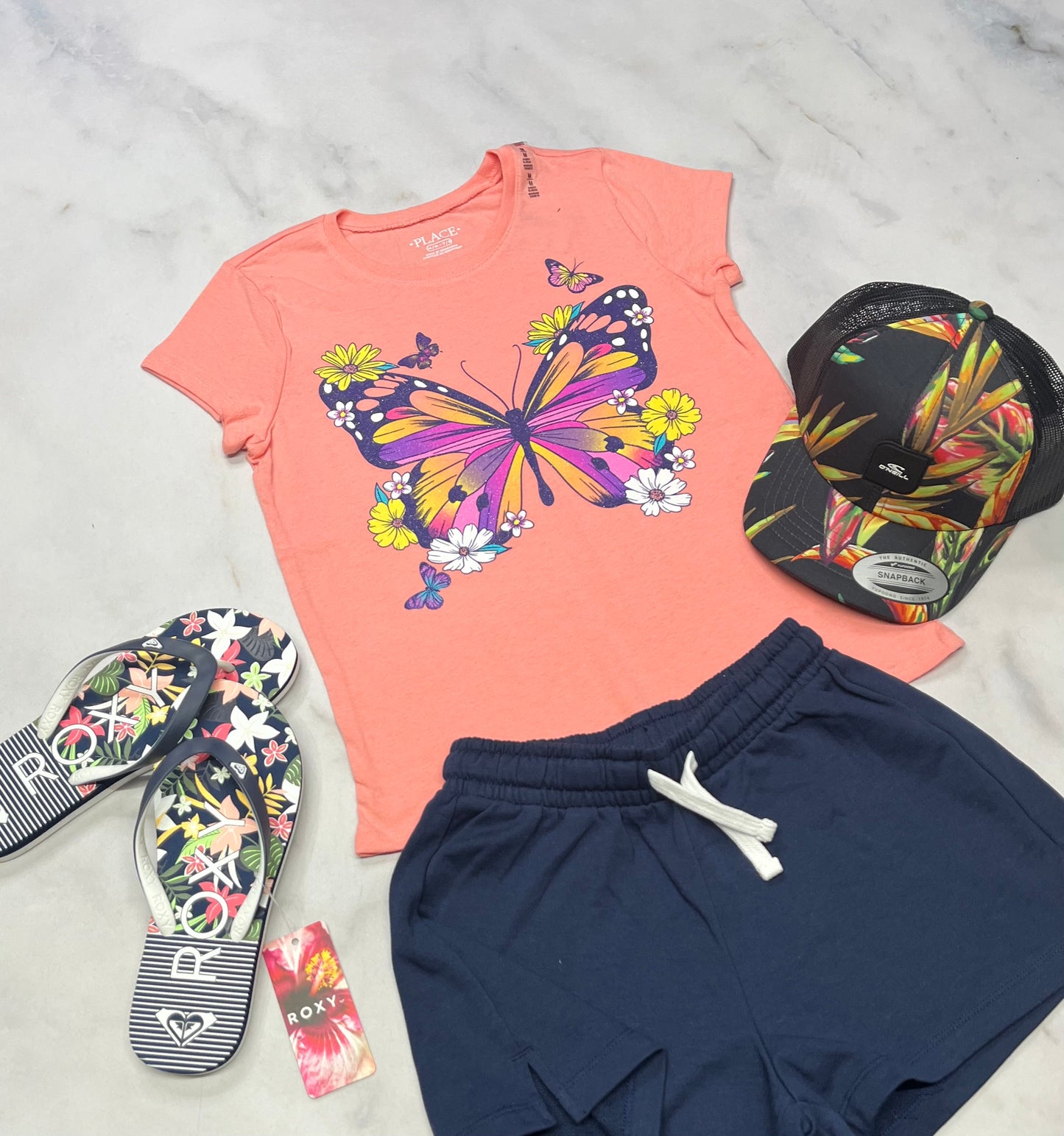 😍 Manche courte : Corail logo brillant 7-8 ans fille neuf !