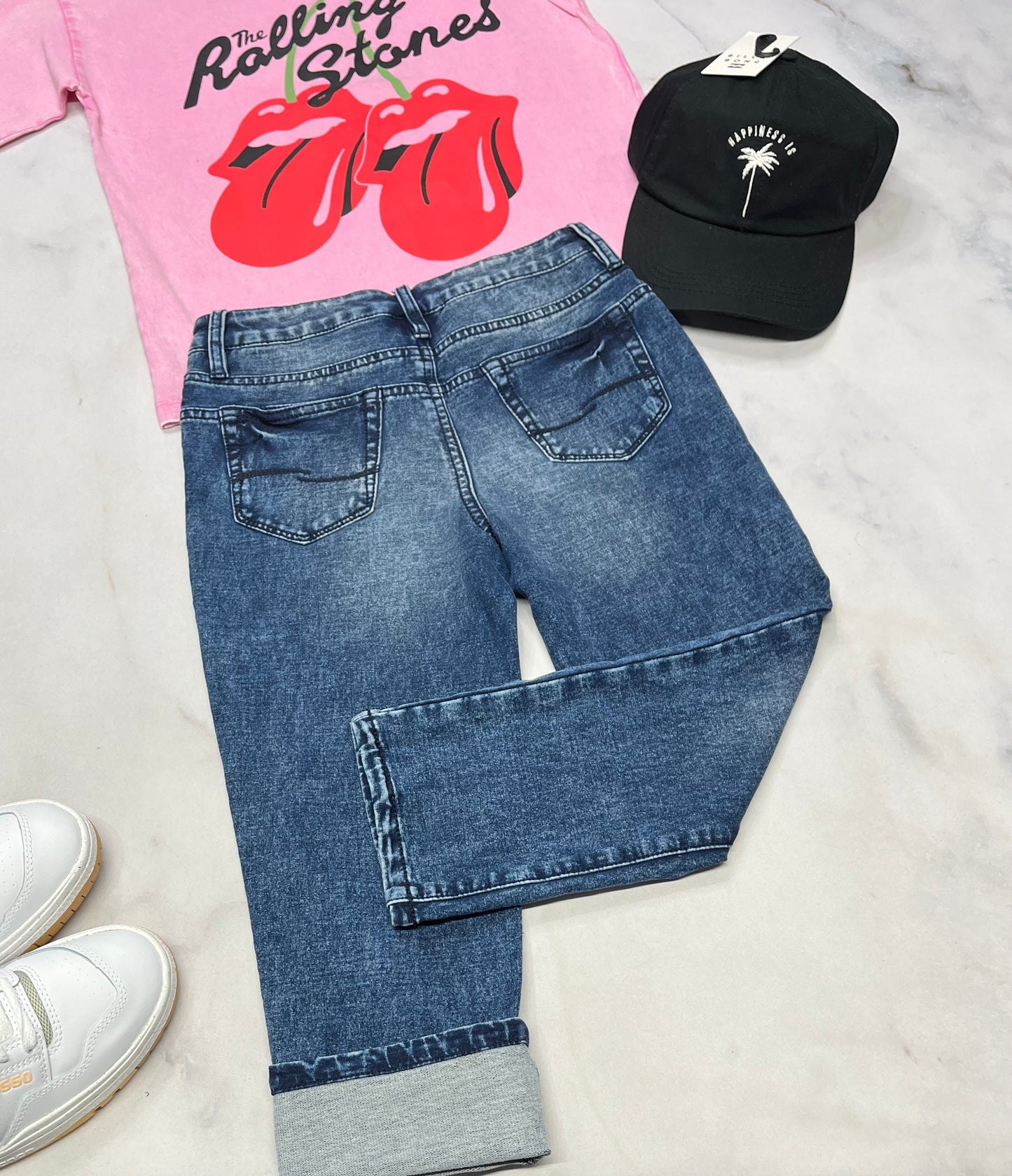 😍 Jeans Suko : look écourté ultra mou confo . 12 ans fille comme neuve . Taille ajustable .
