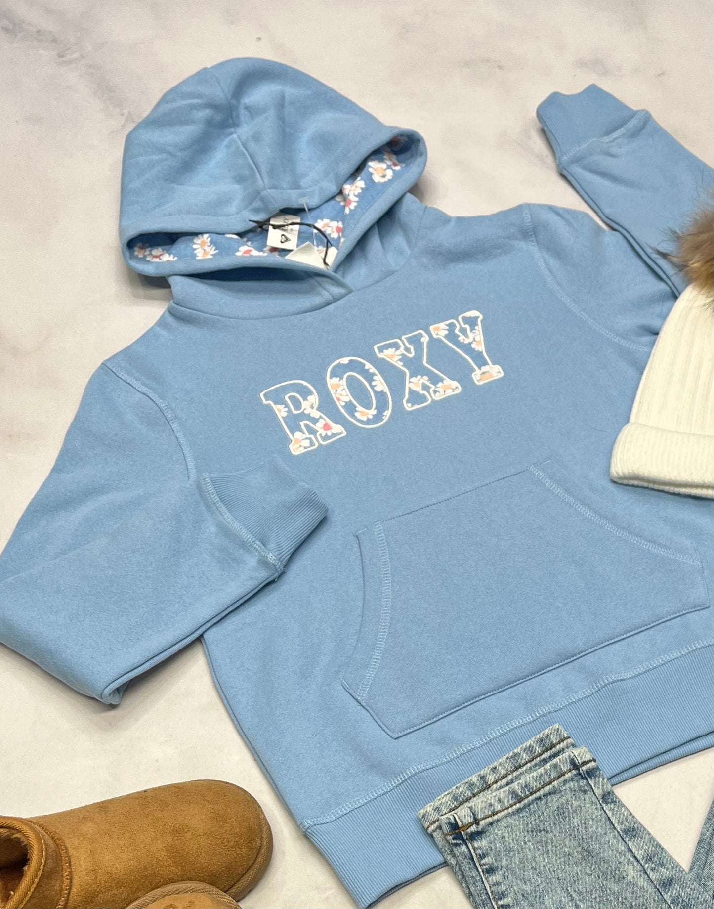 ❄️ Cagoule : Roxy en ouaté fait 7-8 ans coupe confo neuve .