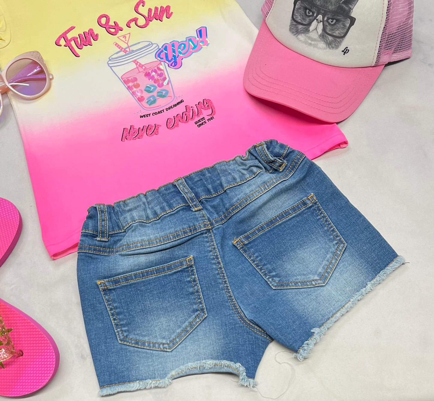 ☀️ Short : jeans ultra molle stretch fait 6x comme neuve .