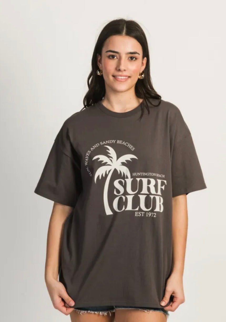 đź’• T-Shirt : HARLOW charcoal L/femme look over size neuf !