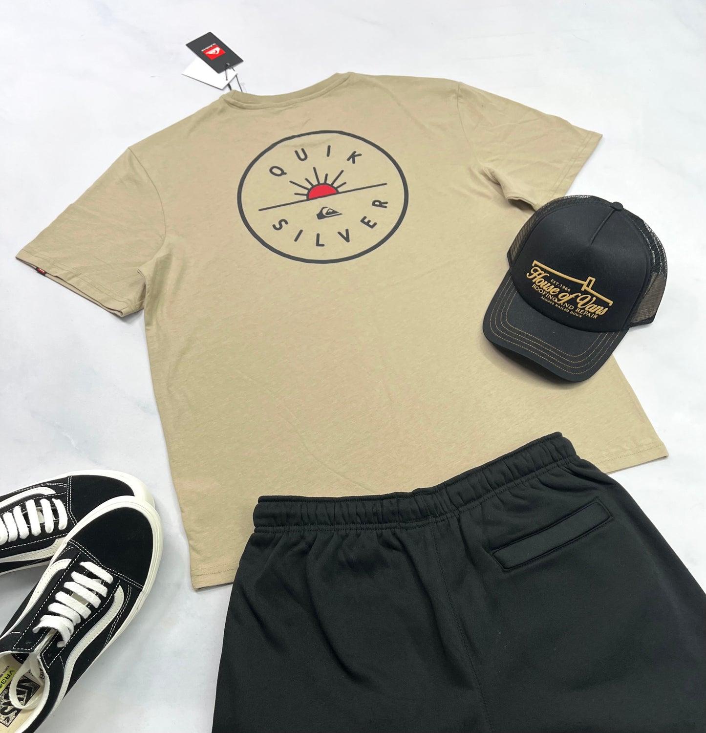 ☀️ Quiksilver : T-Shirt avec beau logo au dos neuf ! L ( M-L ) homme neuf !