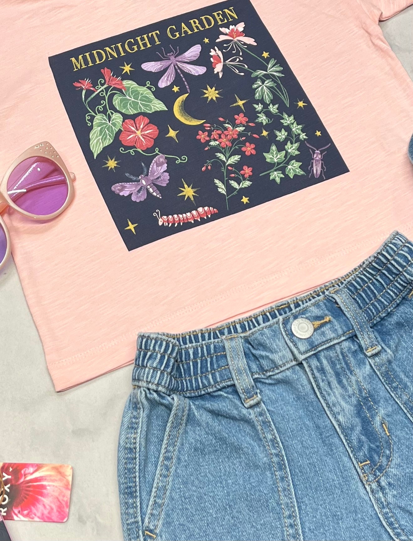 🌸 Manche courte : rose soft blum 5 ans fille neuf !