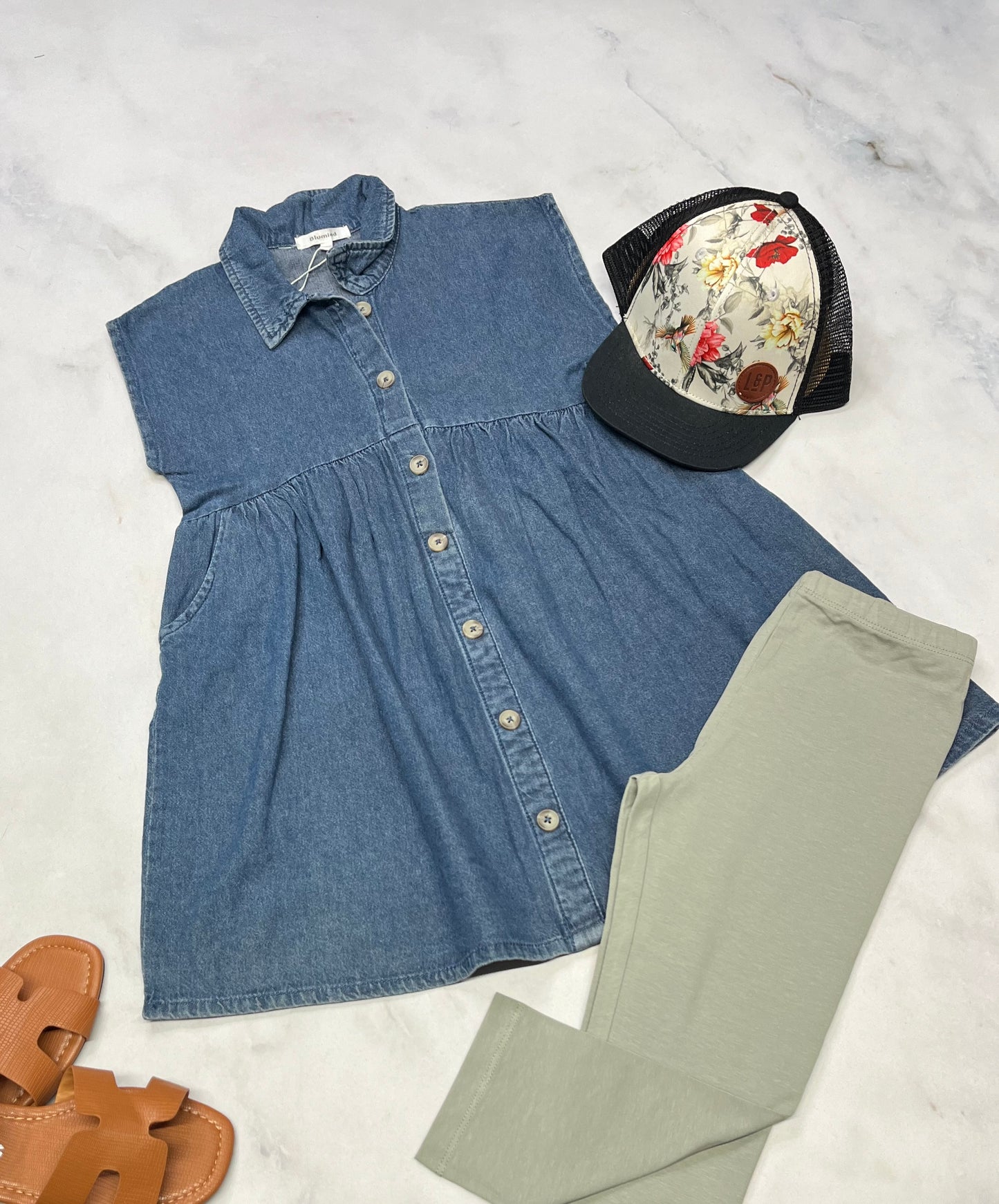 🌴 Robe jeans : Blum molle confo 7 ans fille neuve .