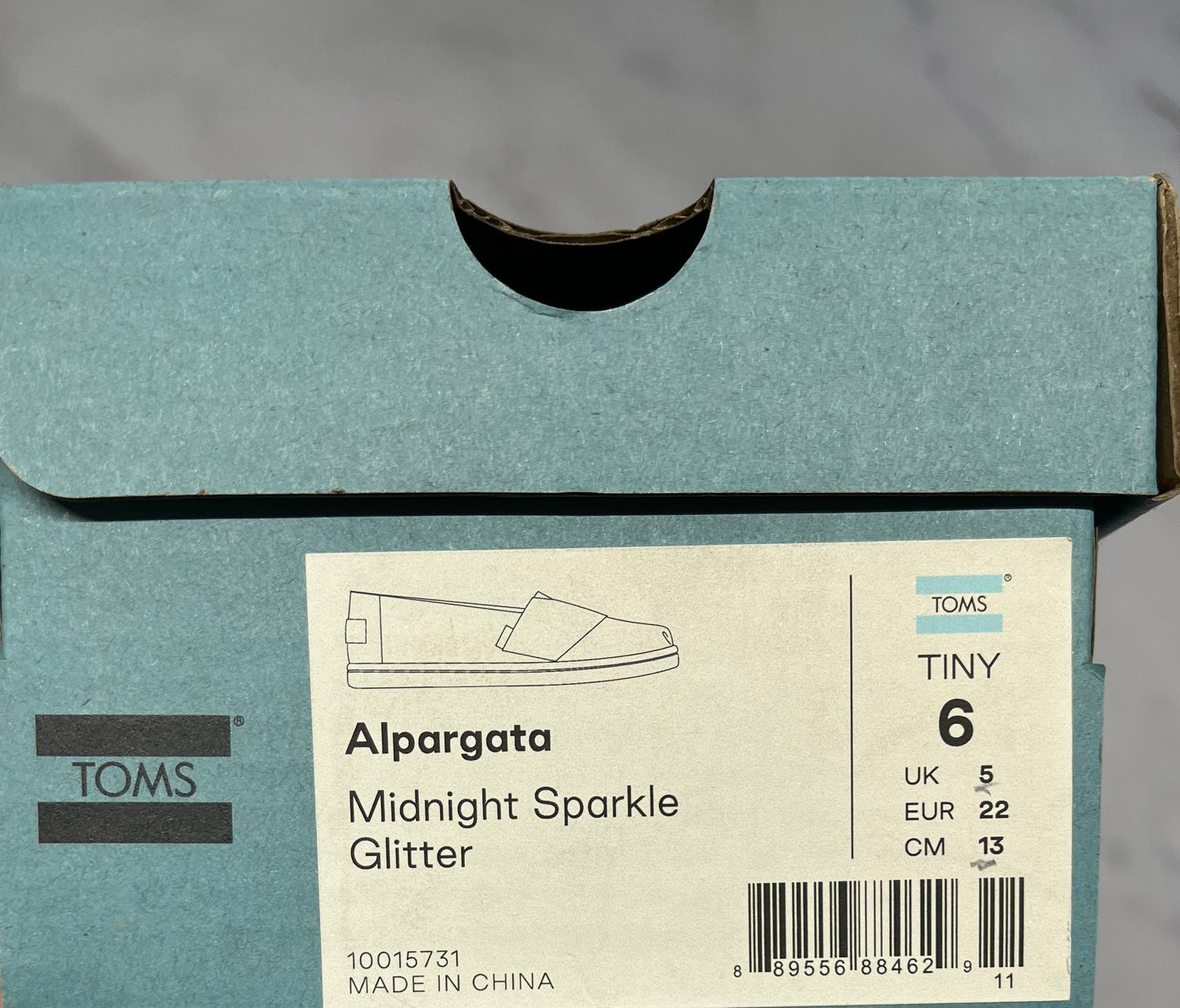 TOMS : bleu/ noir brillant multicolore Gr: 6bb/ enfant neuf!