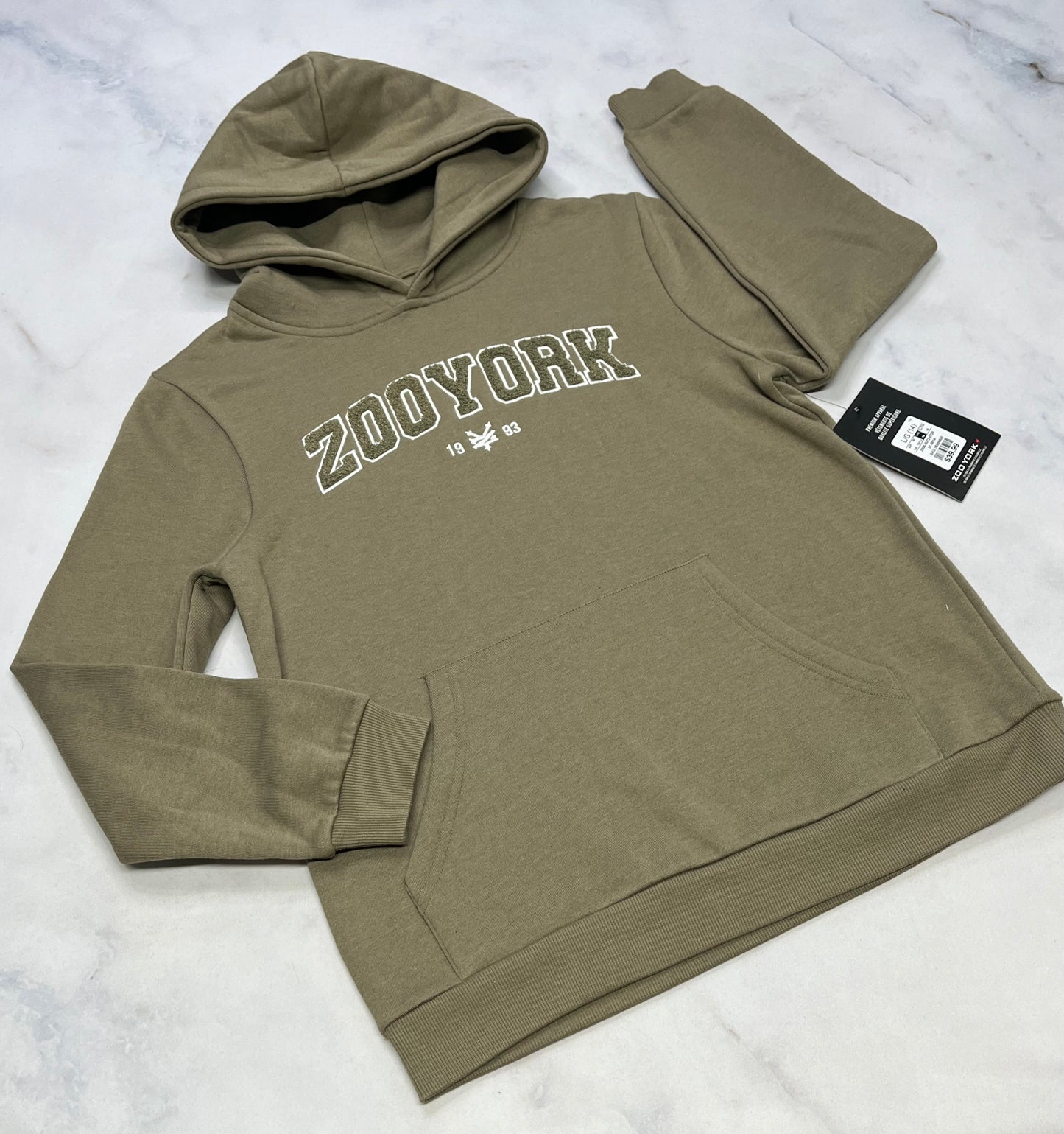 Zoo York : Cagoule verte neuve 14 ans .