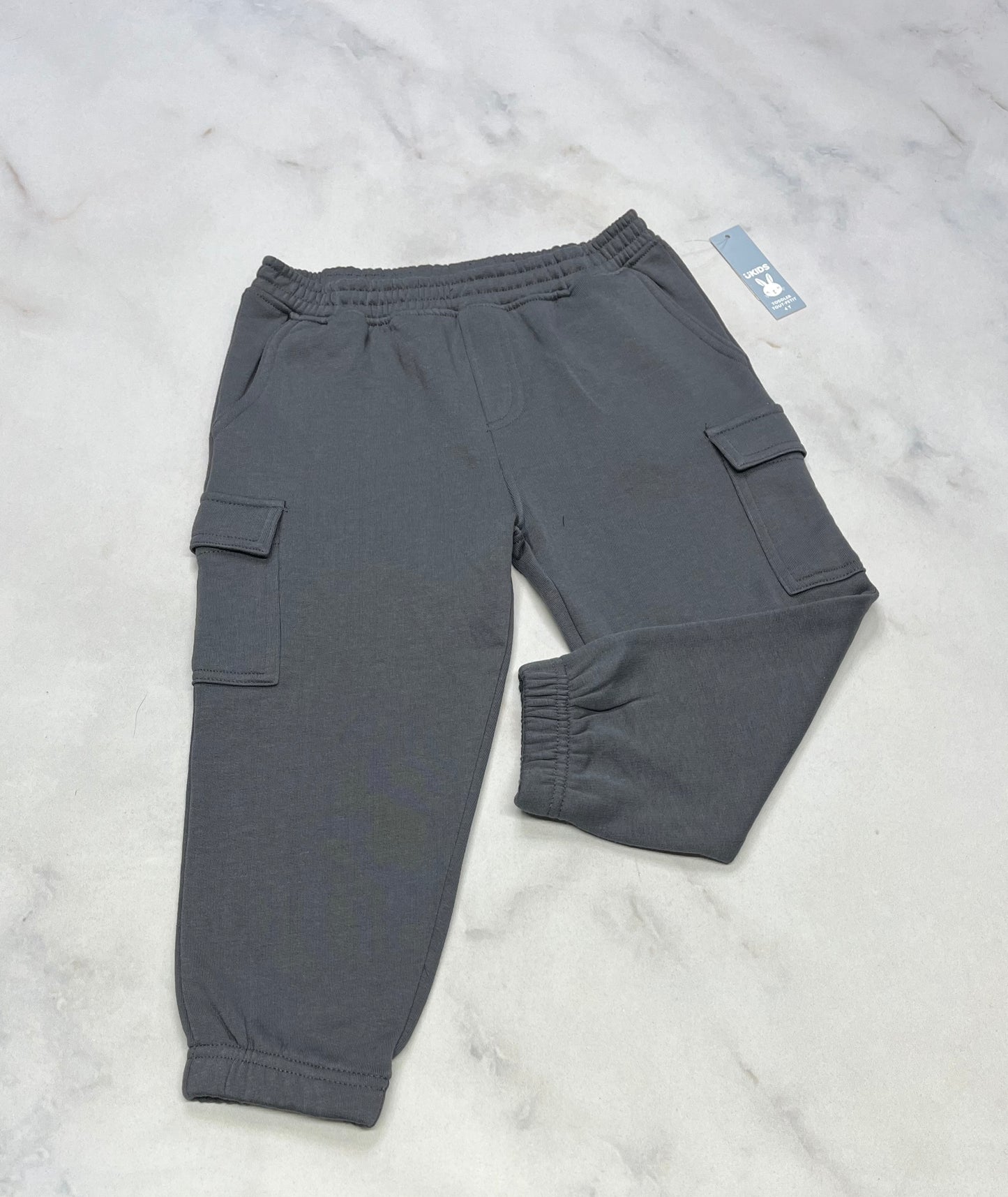 Jog: cargo gris en ouaté neuf! 4 ans coupe ample neuf!