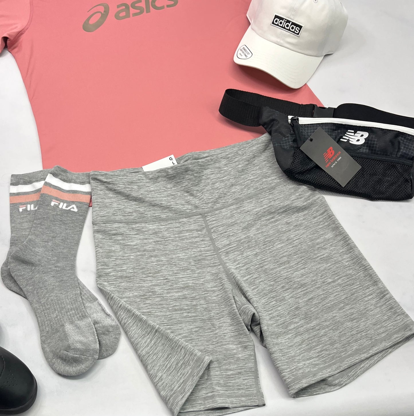 🌴 Cuissard : Defrost gris , tissu de sport stretch . Taille haute L/ femme neuf .