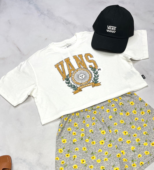 🌼 Vans : Manche courte 10-12 ans fille look écourté coupe relax neuf !