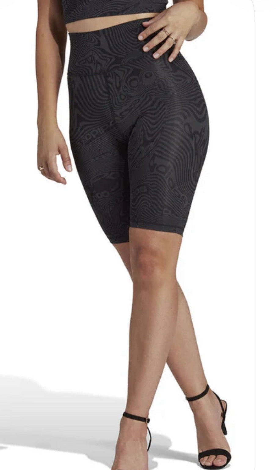 🩷Cuissard Adidas : tissu de sport stretch neuf ! Small femme taille haute .