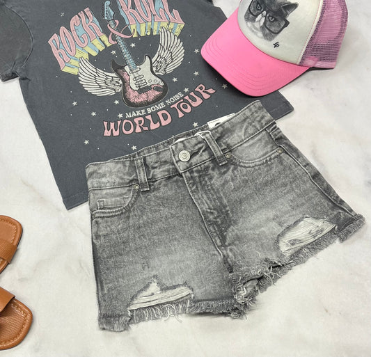 💕 Short en jeans : 6 ans fille neuve . Taille ajustable .