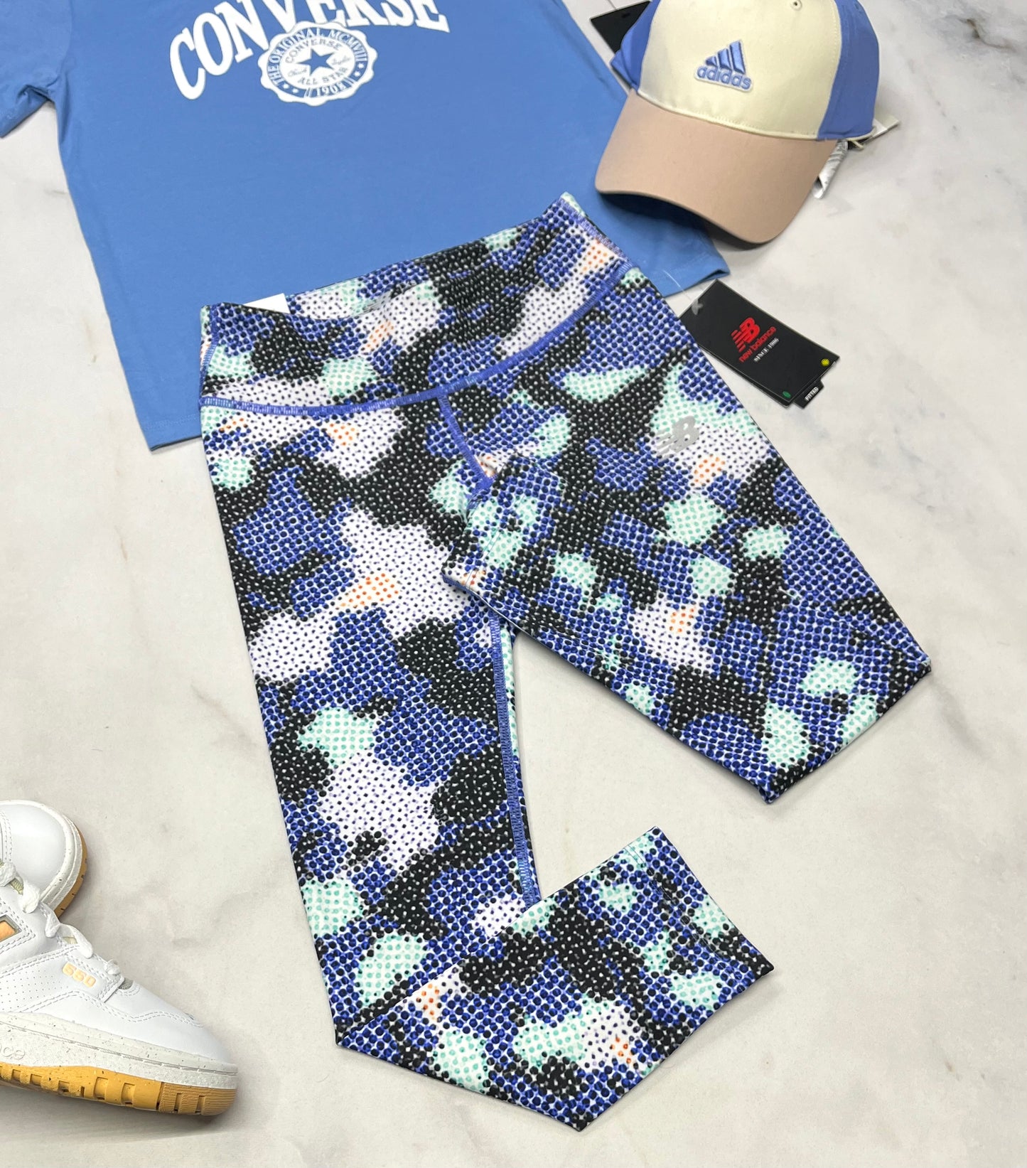 💙 New Balance : Legging tissu de sport stretch + 10-12 ans fille longueur cheville . Neuf !