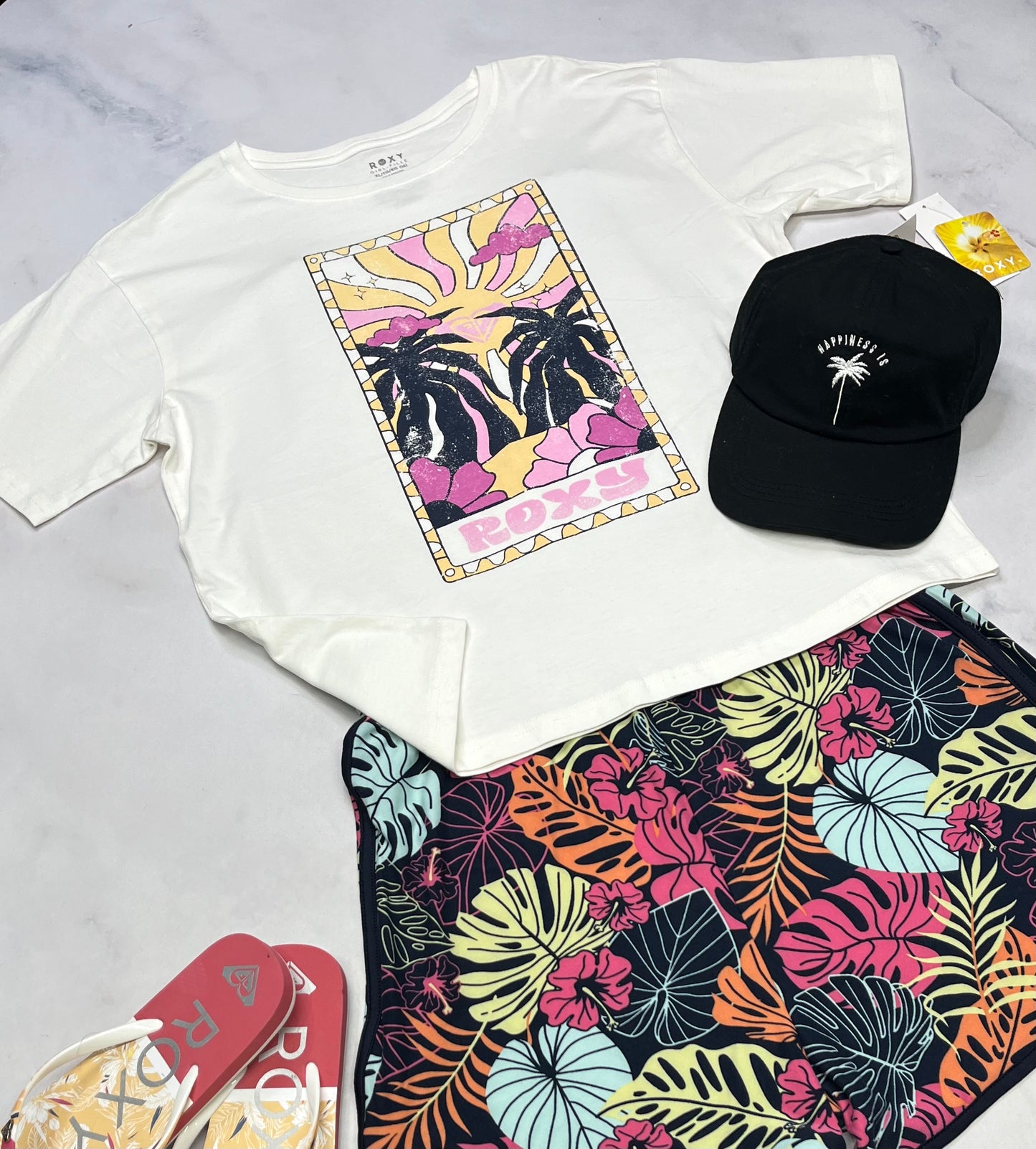🌿 T-Shirt : ROXY 16 ans fille  over size . Neuf !