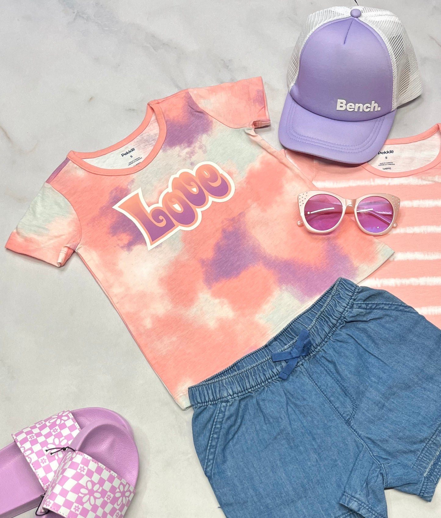 😍 Duo Ensemble : 2x t-Shirts Pekkle 5 ans fille neuf !