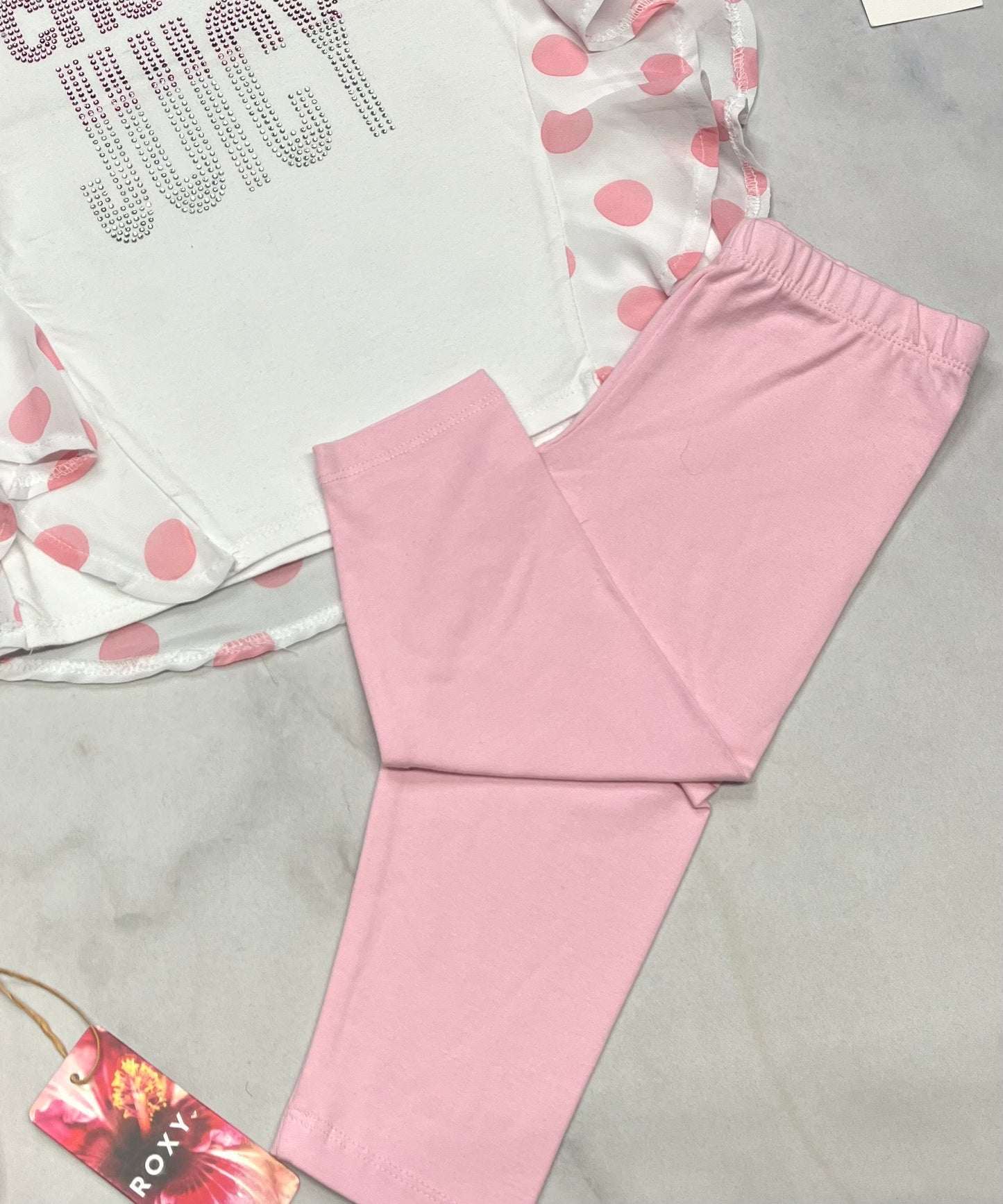 🌸 Legging : 3quart 4 ans fille rose en beau coton stretch neuf !
