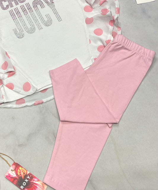 🌸 Legging : 3quart 4 ans fille rose en beau coton stretch neuf !