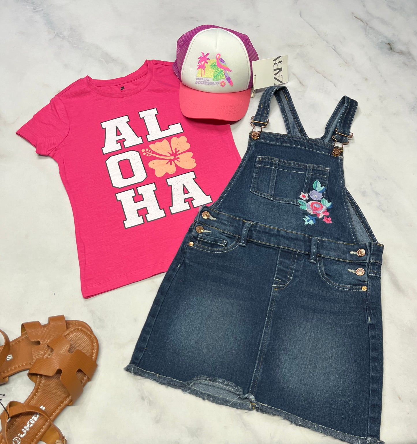 🌷Manche courte : rose Tag 8 ans fille neuf !