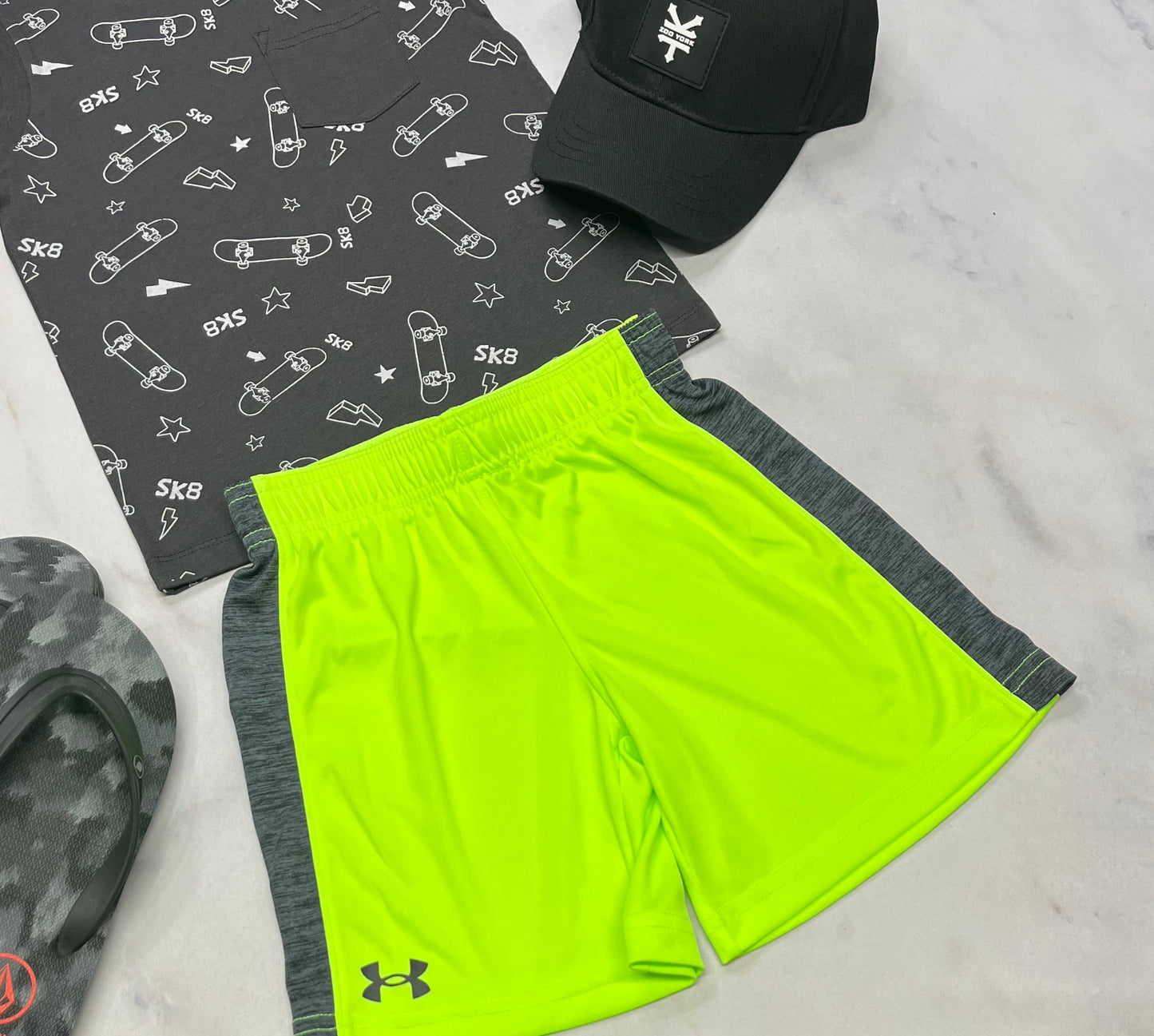 🌴 Bermuda : H.Armour lime en tissu de sport stretch 4 ans garçon neuf !