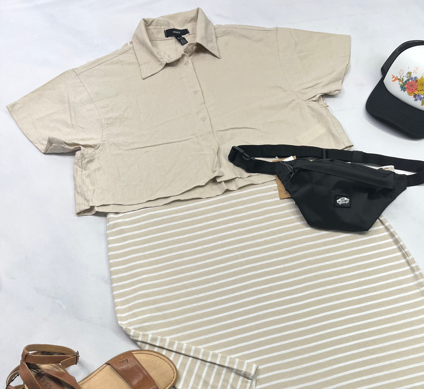 🌿 Chemisier : look lin souple longueur écourté XL/ femme neuf.