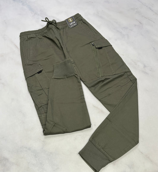 WEST : Cargo kaki ( zip au devant ) superbe ! Élastique au bas . 13-14 ans neuf !