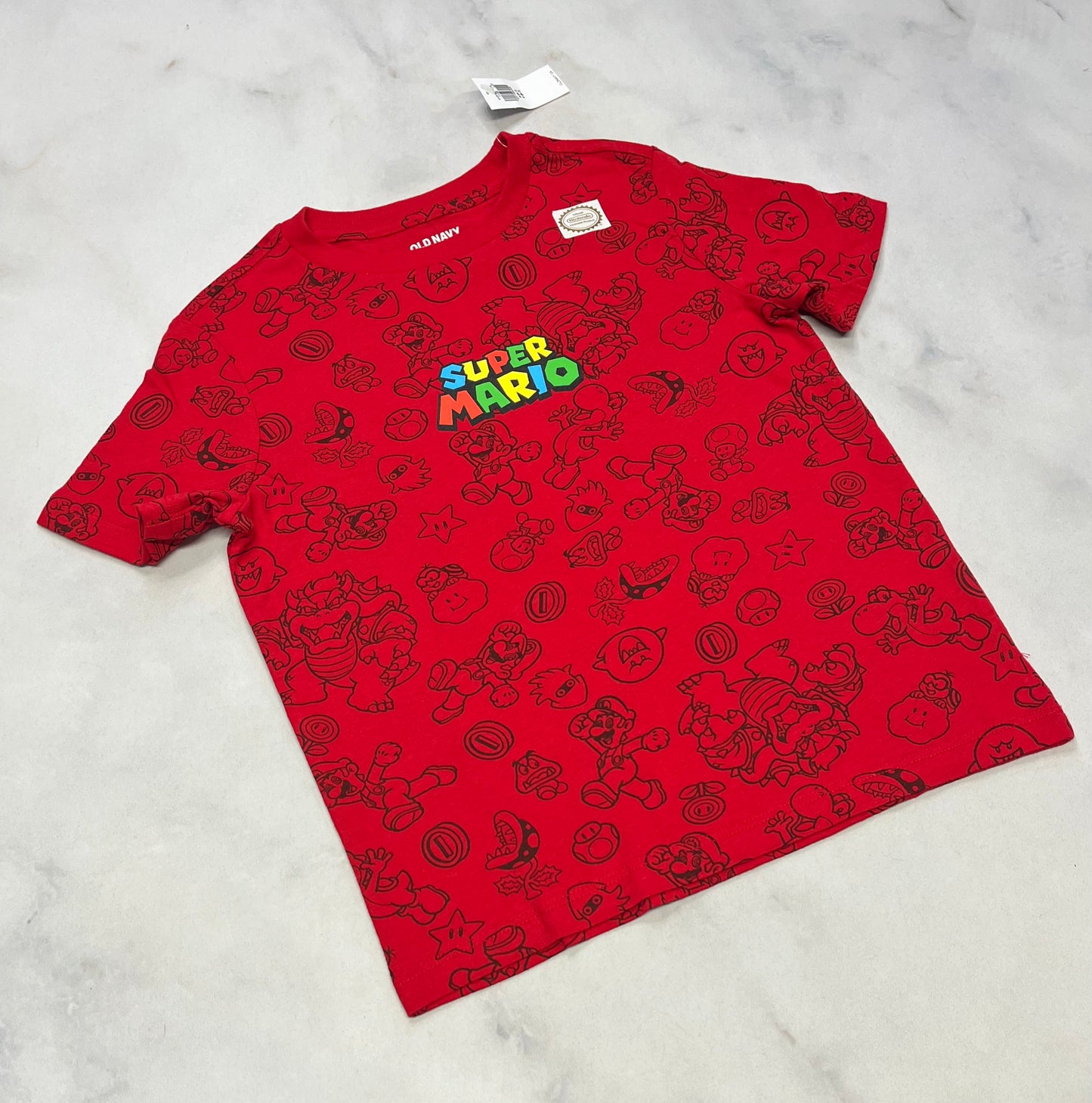 Nitendo Mario Bross: manche courte neuf! 6-6X