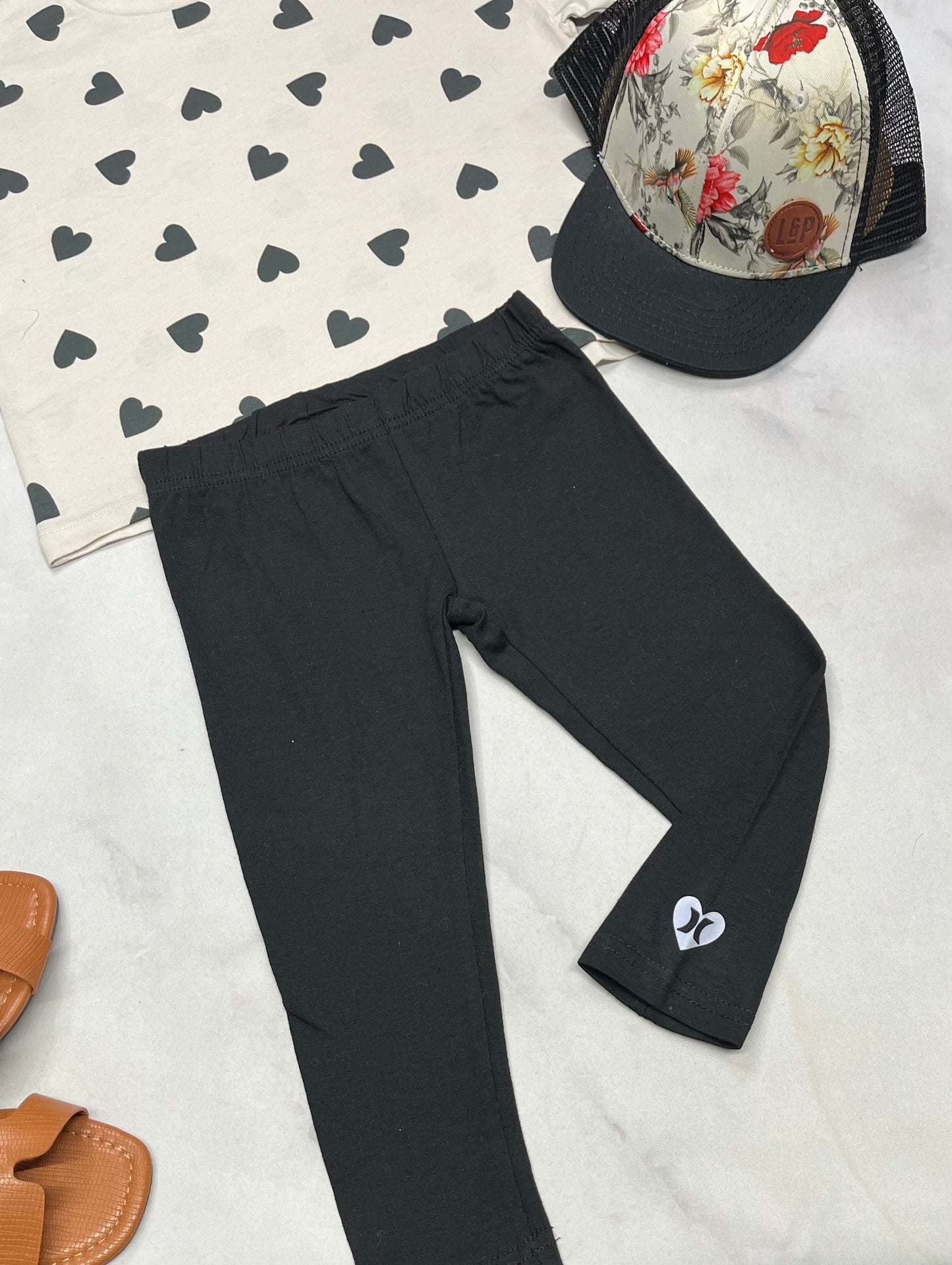 💕 Capri Hurley : Noir en coton stretch fait 4 ans fille neuf !