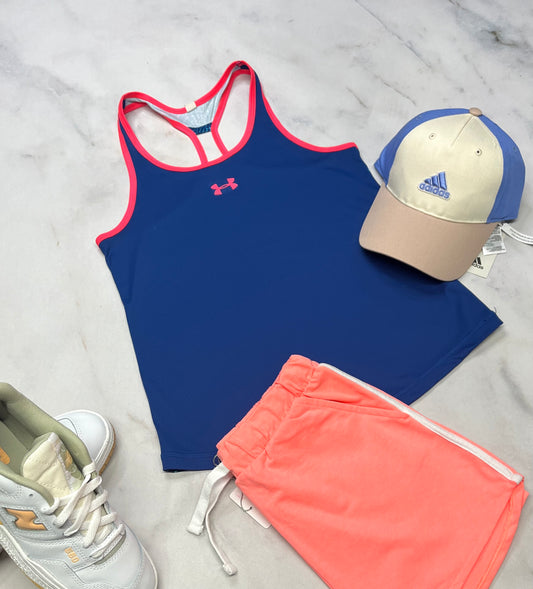 😍 Camisole : H.Armour en tissu de sport stretch ( dos superbe ). L(13-14 ans ) fille comme neuve.