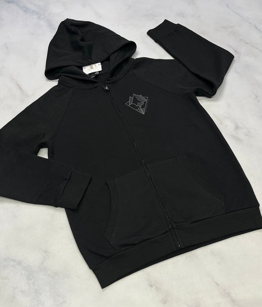 Tag : Veste zip en ouaté noir 12 ans neuve .