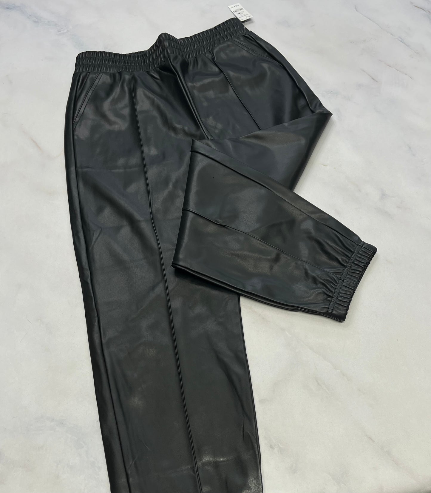 Jogger effet cuir : mou neuf ! Fait Médium femme taille haute .