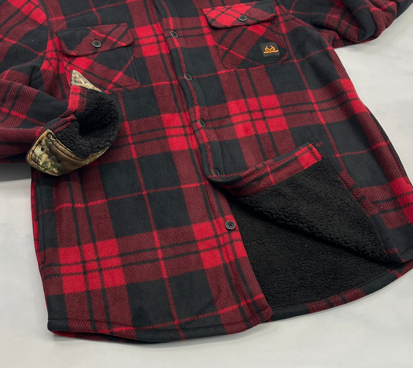 Surchemise : Veste / manteau doubler en Sherpa chaud . En polar extérieur . Neuve ! Fait M/ homme confo .