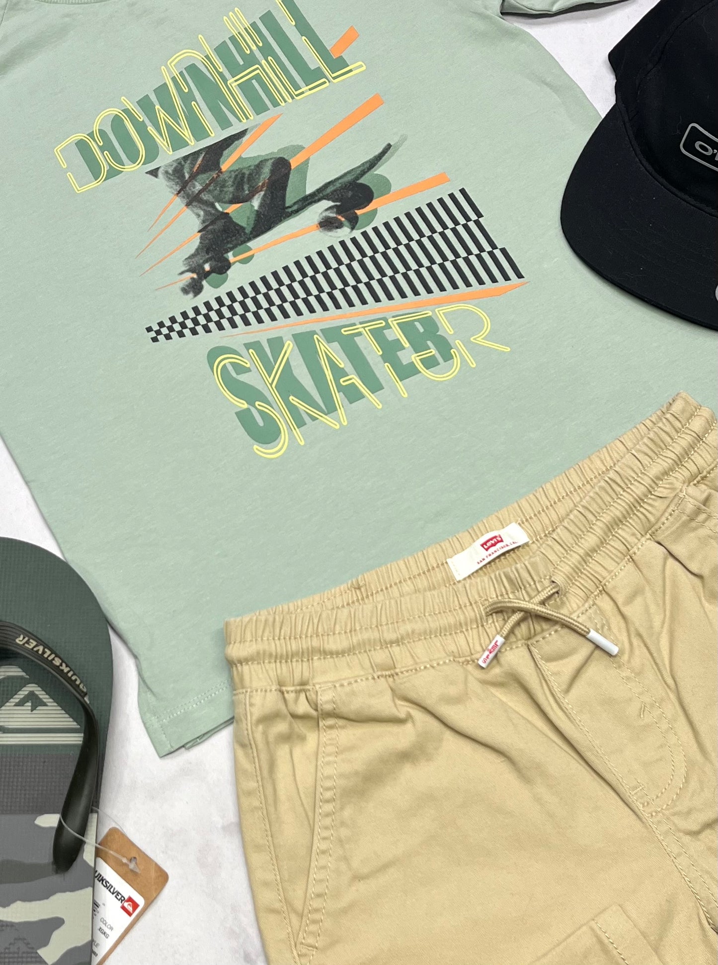 🌴T-Shirt : skate Surface en beau coton stretch 8 ans garçons neuf !