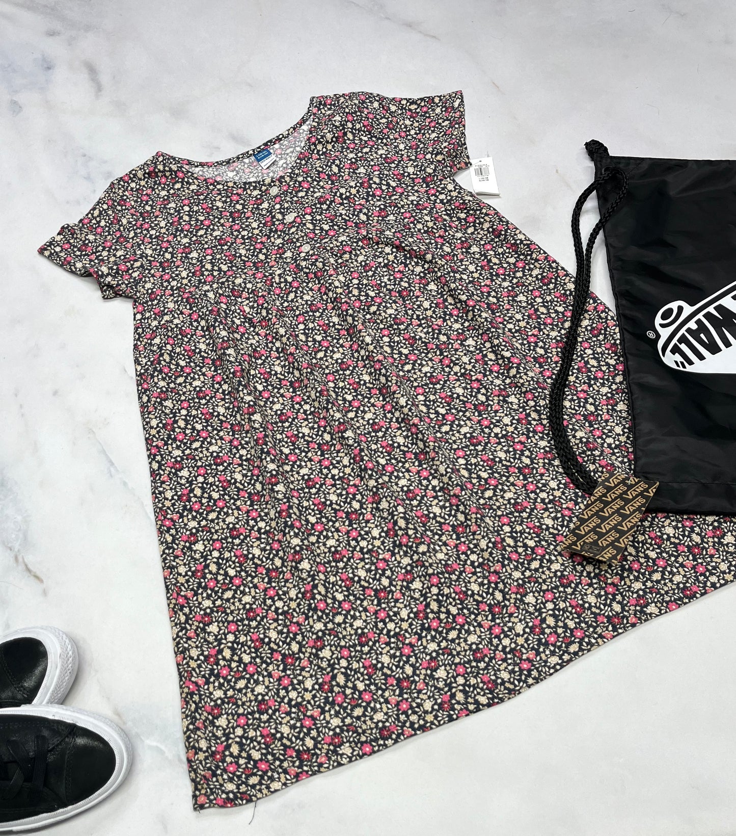 🌿 Robe : fleurie 10-12 ans souple confo neuve .