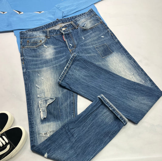 💫 Jeans Desquared : fait 33/ médium homme comme neuf ! Look délavré .