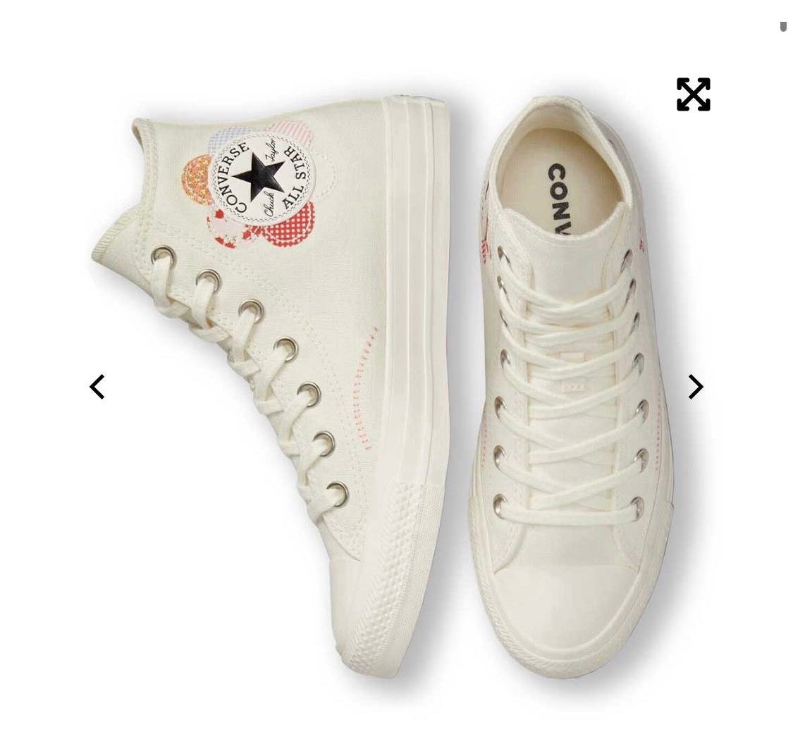🌸Converse : crème pâle gr: 5.5 femme ( 22.5 cm) . Neuf !
